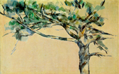 Estudio para un arbol, Cezanne, 1895-1900, acuarela27,5x.