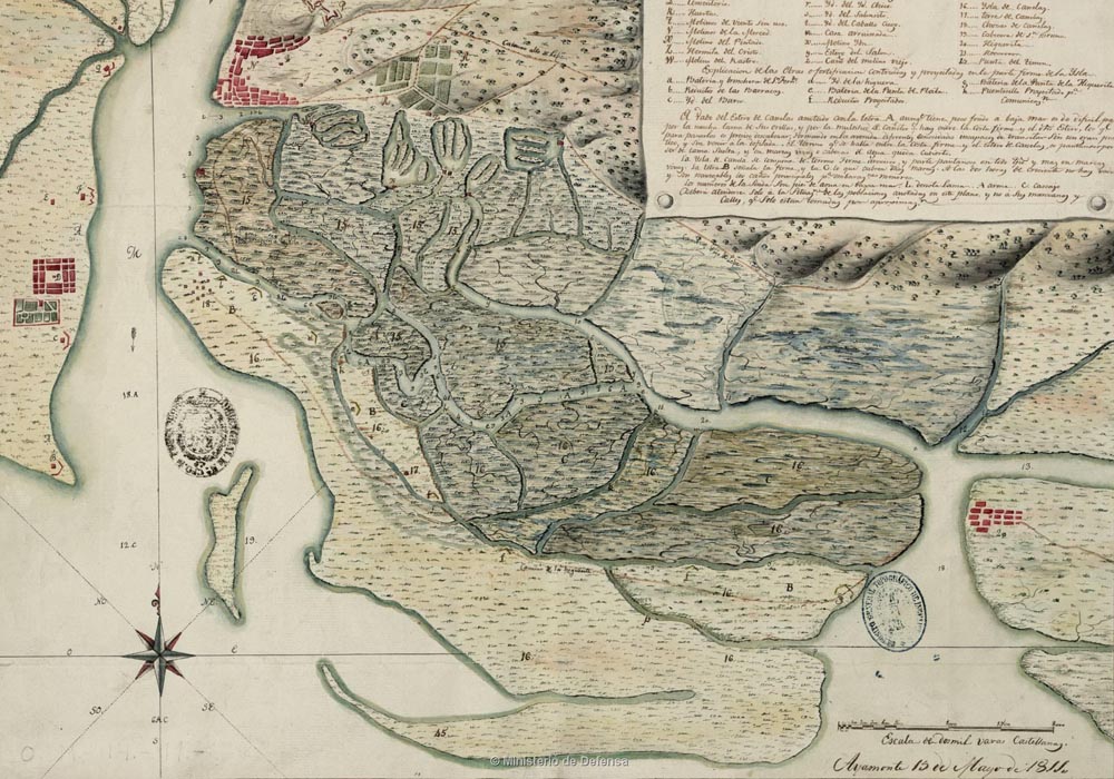 Plano Isla Canela 1811