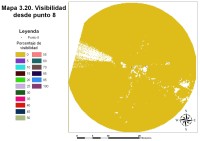 Cuenca visual probabilística desde Torre del Águila en un radio de 20 km