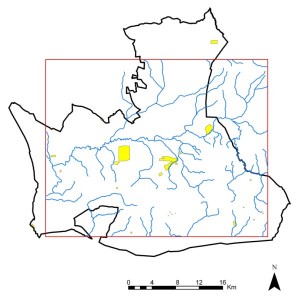 Localizaciones de cronología prehistórica (delimitación poligonal) del municipio de Antequera en ARQUEOS. Fuente de los datos: IAPH.