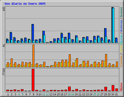 Uso diario en Enero 2025