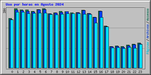 Uso por horas en Agosto 2024