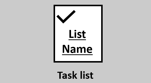 task list graphic notation