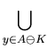 $\displaystyle \bigcup_{y \in A \ominus K}^{}$
