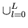 $\displaystyle \cup_{l=0}^{L}$