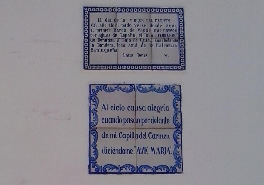 Azulejos de la Capilla de la Virgen del Carmen de Bajo de Guía