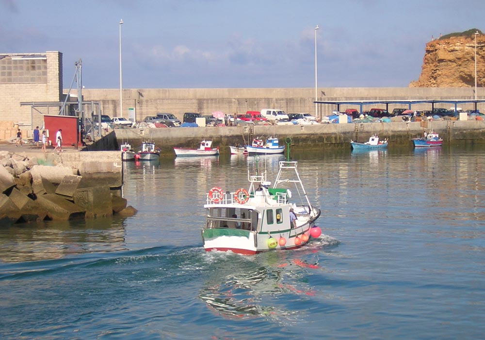 Pesquero entrando en el puerto